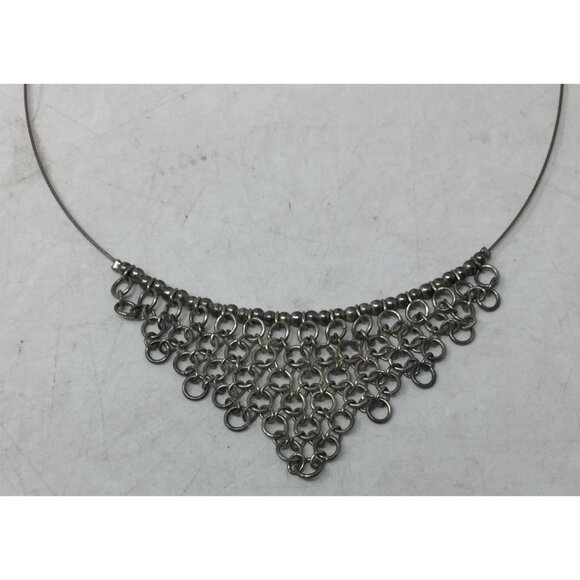 Women's Silver Tone Waterfall Chain Necklace - Picture 6 of 6